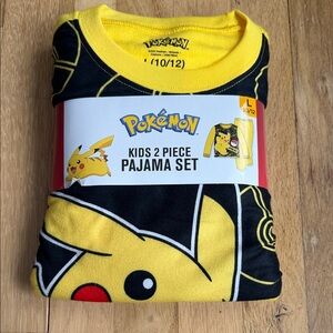 NWT Pokemon Yellow and Black Pikachu Pajama Set
